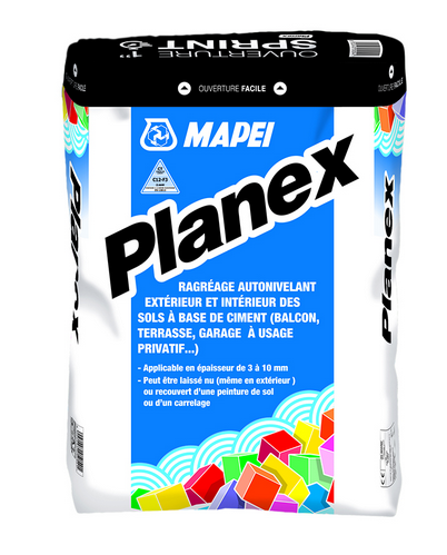 Ragréage autonivelant spécial extérieur PLANEX – ½ palette de 20 sacs de 25KG