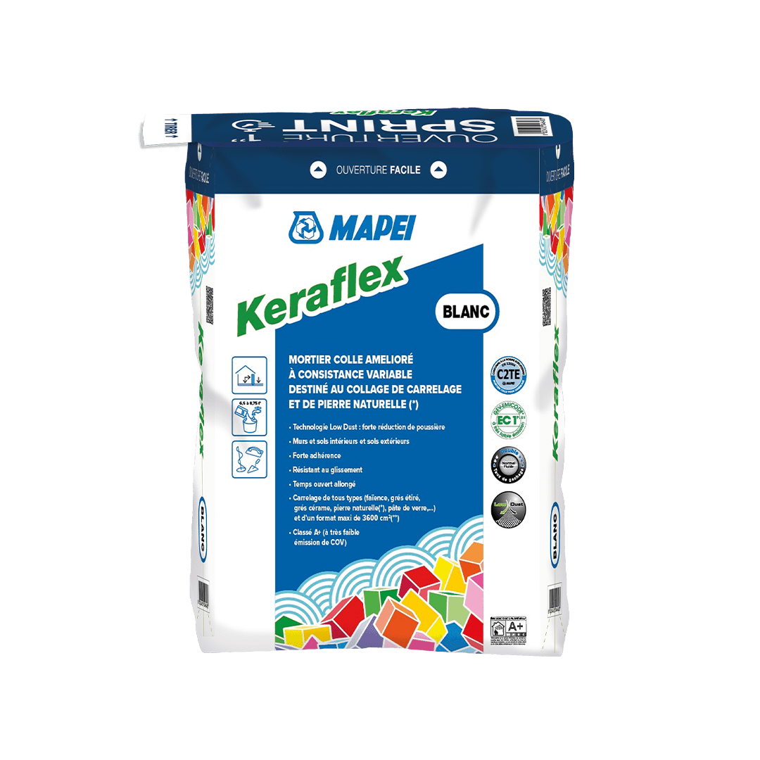 Mortier colle améliorée - C2TE KERAFLEX Gris - Alupack de 5KG