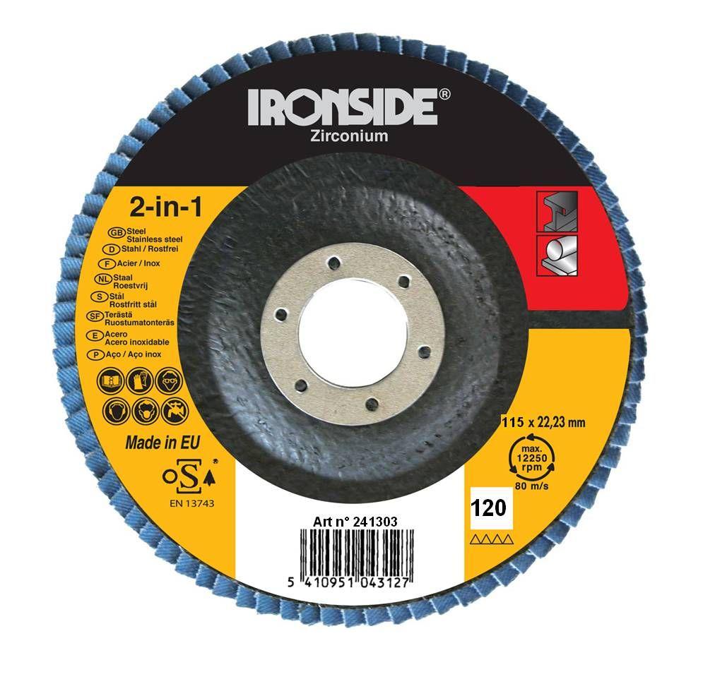 Disque à lamelle Ø125 Grain 120 - Ironside