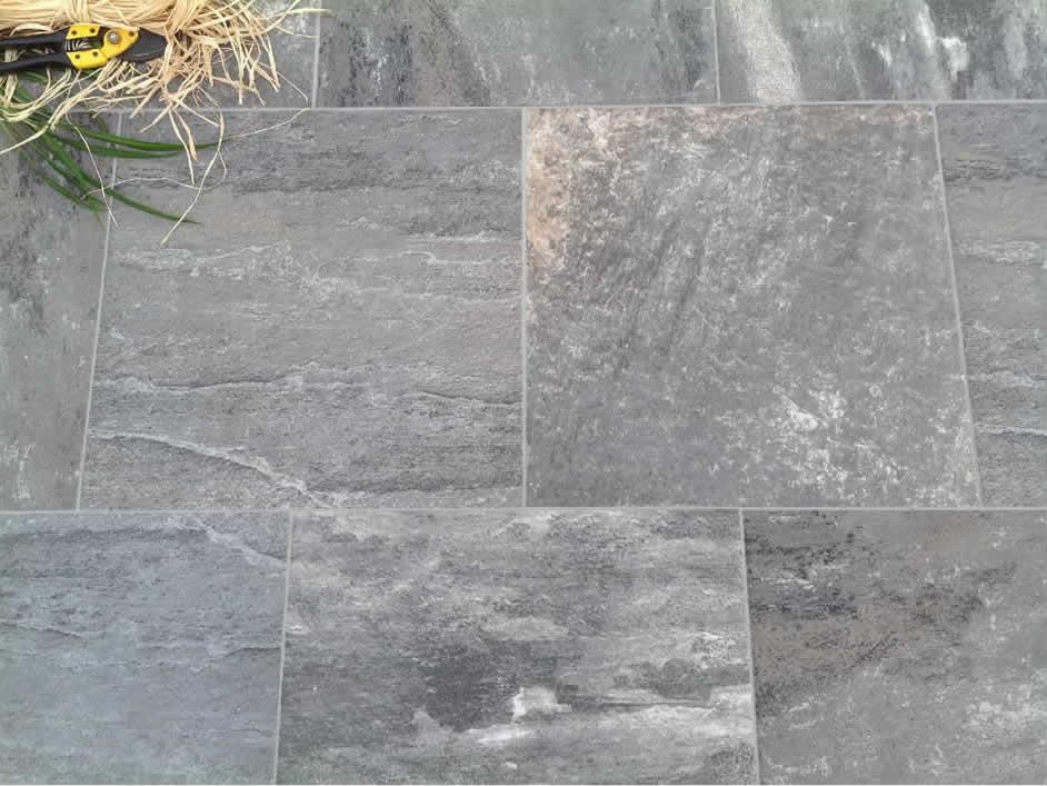 Carrelage sol extérieur VOLCAN Grip 30x60cm ép.8mm - Gris