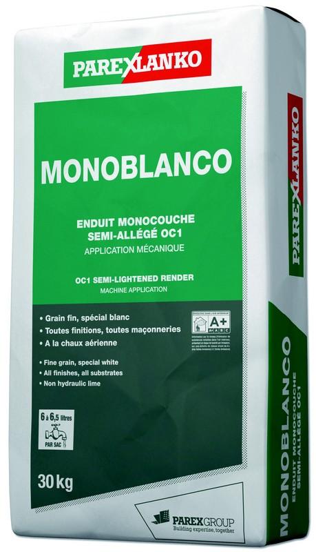 Enduit monocouches semi-allégés MONOBLANCO 30kg