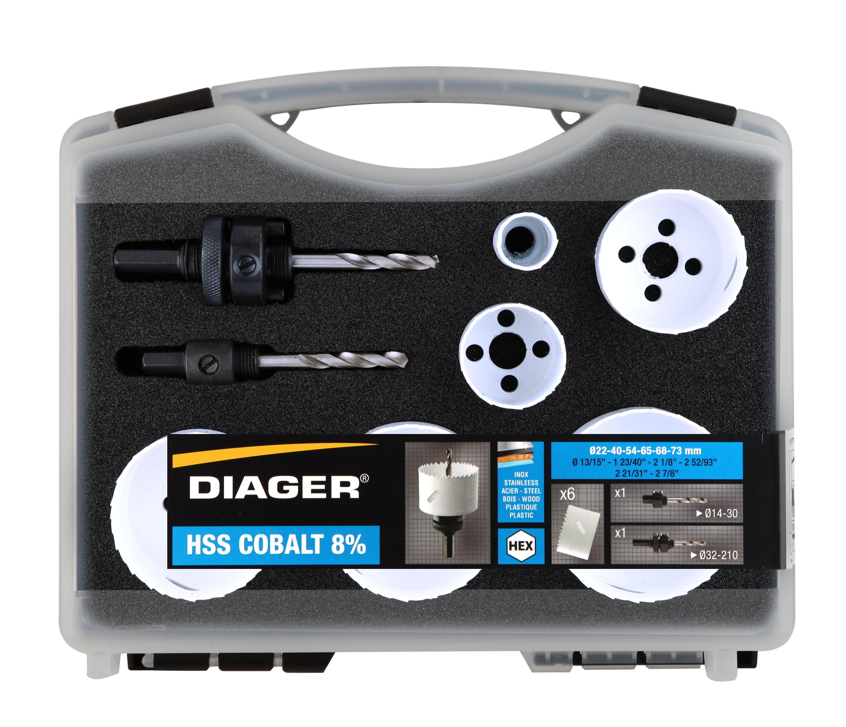 MALLETTE SCIE CLOCHE SPECIAL ELECTRICIEN DIA 22-40-54-65-68-73 ET PILOTE ET CENTREUR