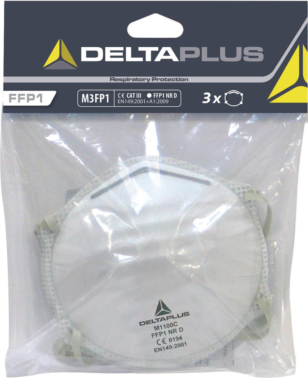  Demi-Masques M3FP1 - Jetables - Sachet de 3