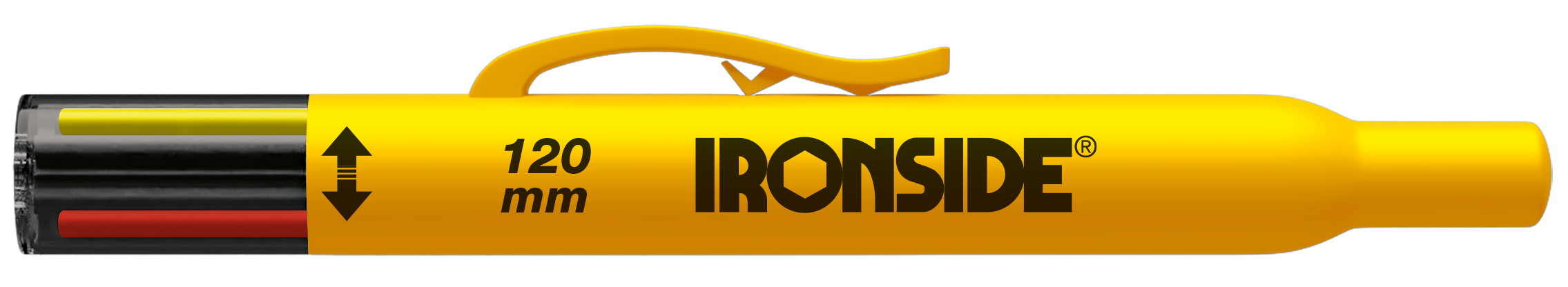 Mines pour crayon de construction - Jaune/Blanc/Rouge - Lot de 6 - Ironside