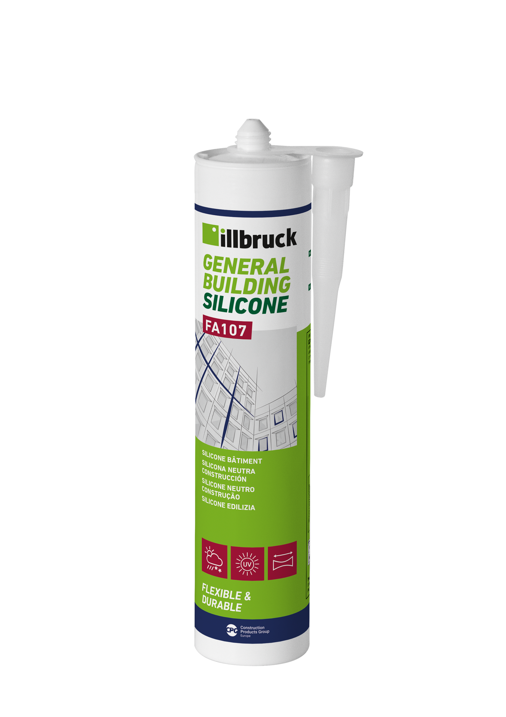 Mastic silicone bâtiment illbruck FA107 Gris anthracite 300ml