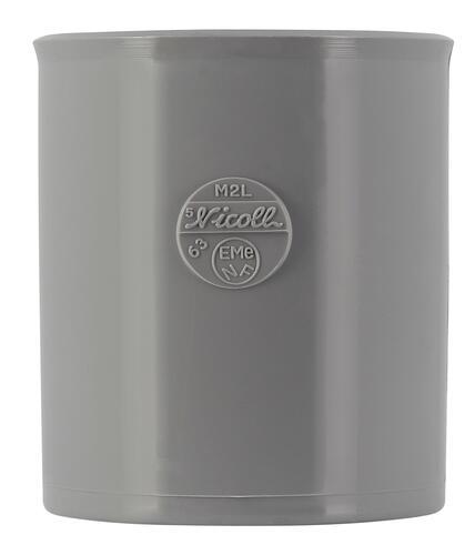 Manchon Ø 63MM femelle-femelle à coller gris en PVC - Nicoll