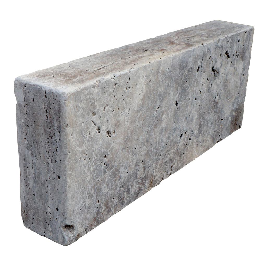 BORDURE SILVER TUMBLED TITATIUM 8X20X50CM TRAVERTIN