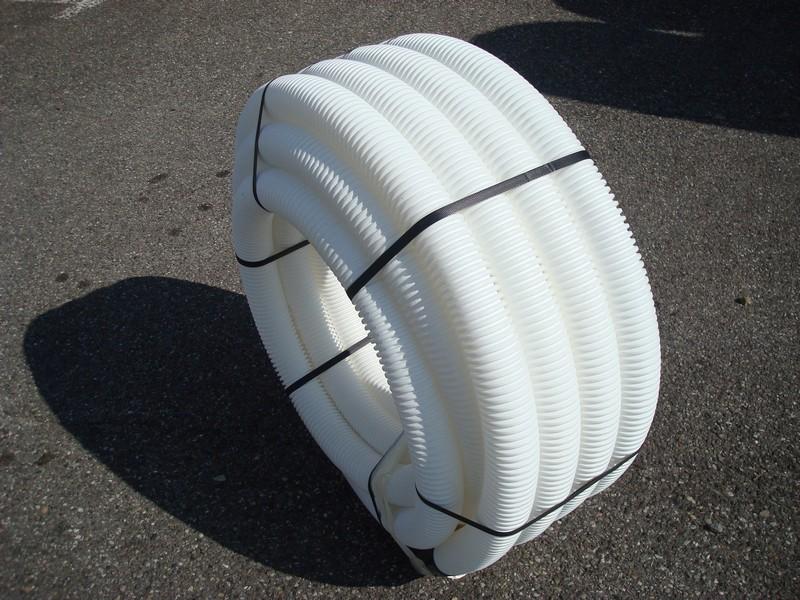 Gaine conduit fibre optique TPE 40 BLANC 25M EN