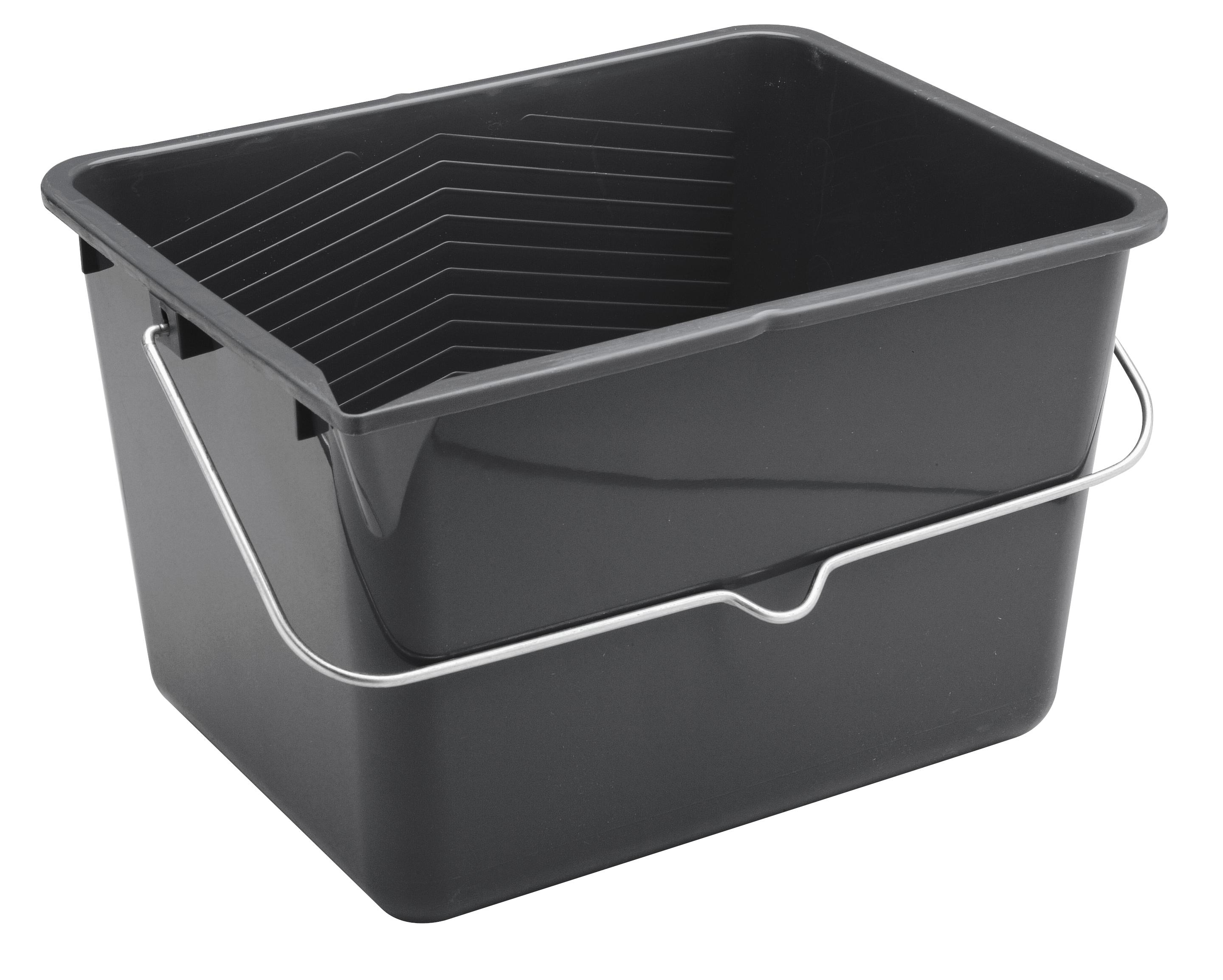 Seau à peinture rectangulaire noir 8,5L - Nespoli