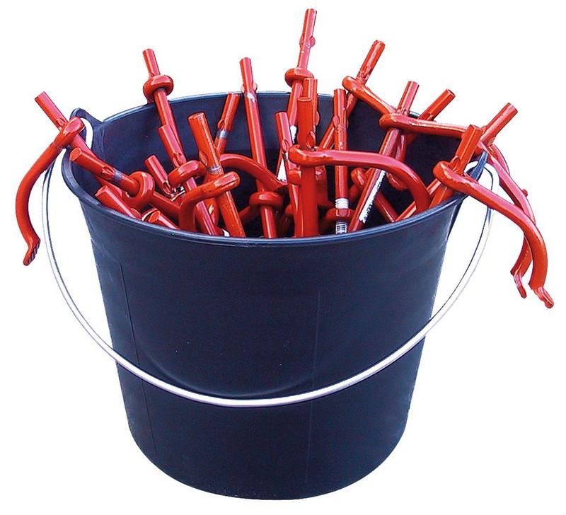 SEAU 11 L AVEC 24 CHEVILLETTES TIGE RONDE 250 MM