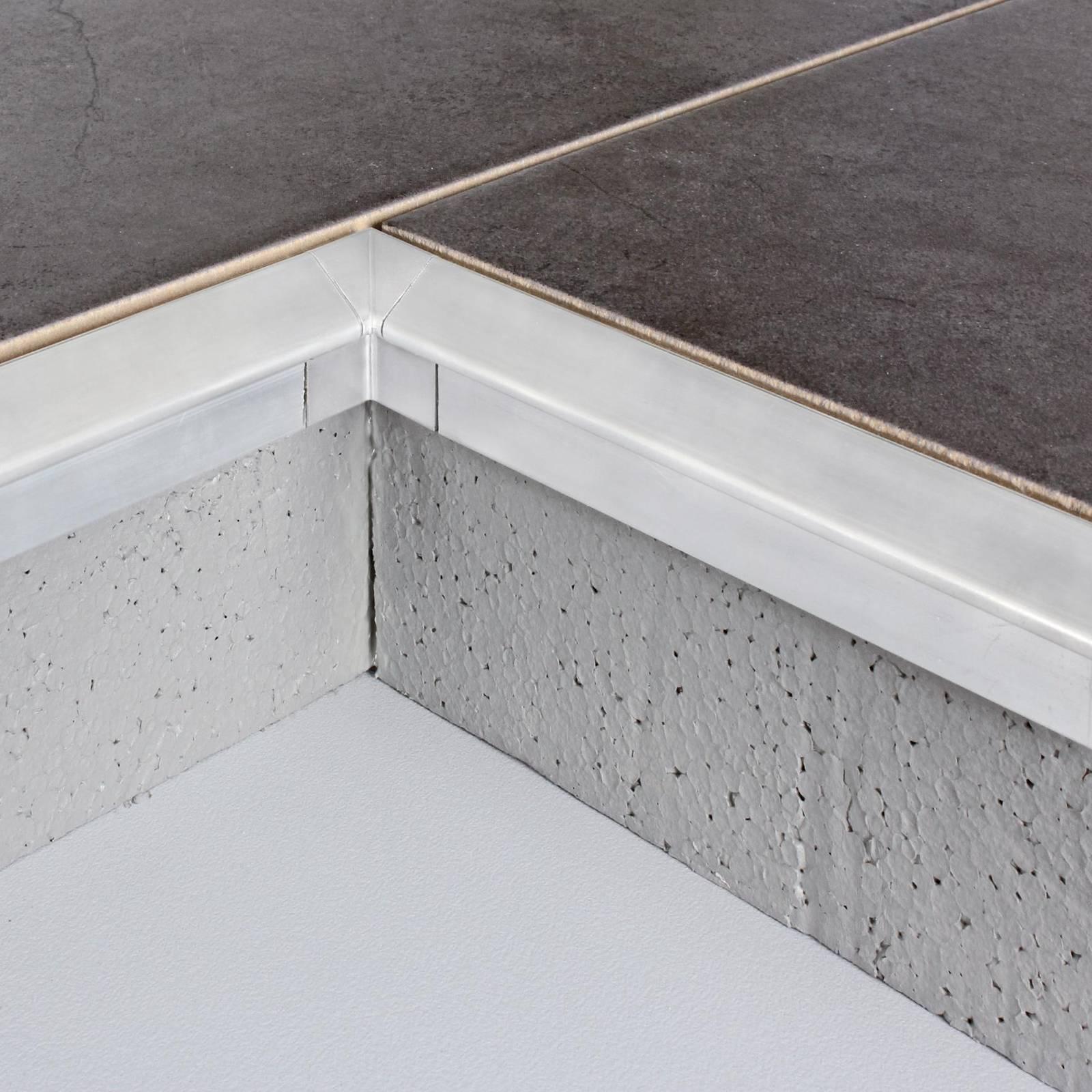 Angle rentrant pour cornière de balcon - DURABAL - Aluminium Argent anodisé - Ht 11 mm - BKAE-XIH