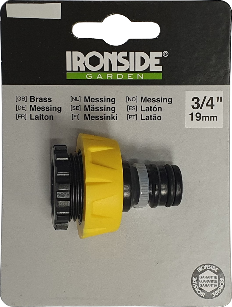 Nez robinet rapide - Bi-matière - Femelle - 1/2P 3/4P pour tuyau d'arrosage 15/19MM- Ironside