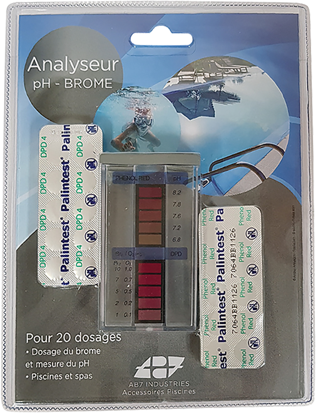 Kit Analyseur pH+ Brome avec pastilles
