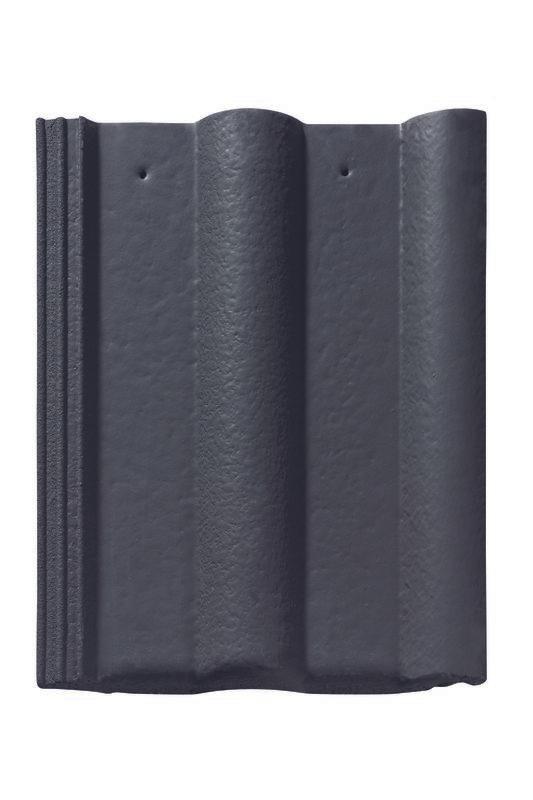 Tuile double romane béton ardoise 