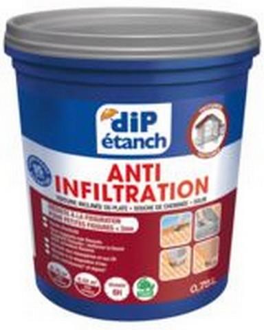 Revetement d'étanchéité Dip Etanch Anti-Infiltration Ardoise 0.75L