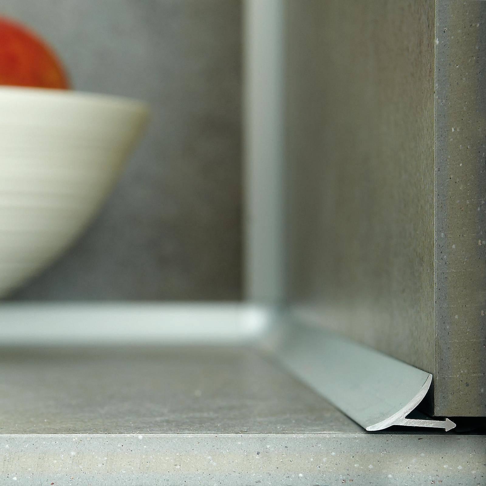  Jonction pour profilé de finition carrelage  - T-COVE - Aluminium thermolaqué Blanc-  Longueur 250 cm - Ht 16 mm   - TCAC 1630/250