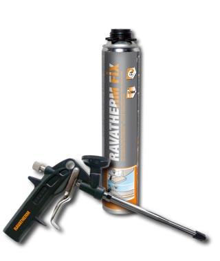 Colle en mousse polyuréthane RAVATHERM FIX 14M² - Cartouche de 750ML