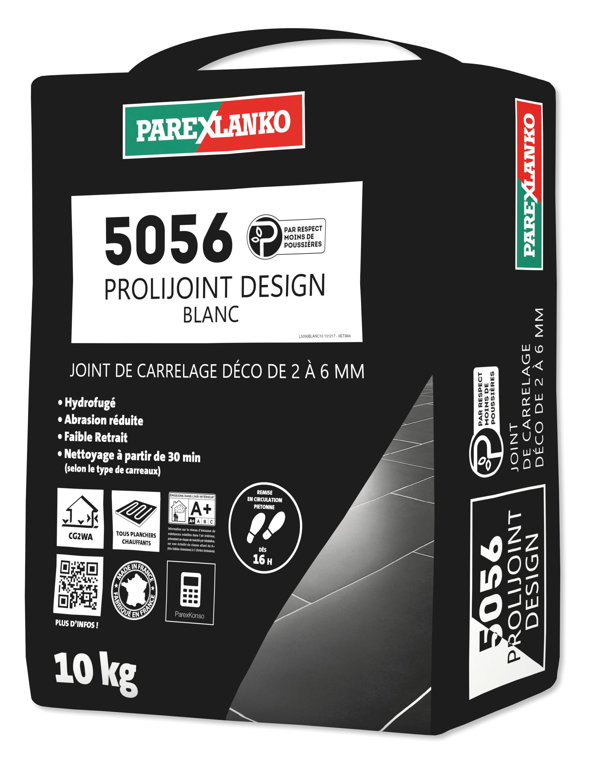 Joint carrelage de 2 à 6MM PROLIJOINT DESIGN 5056 - Blanc - Sac de 10KG