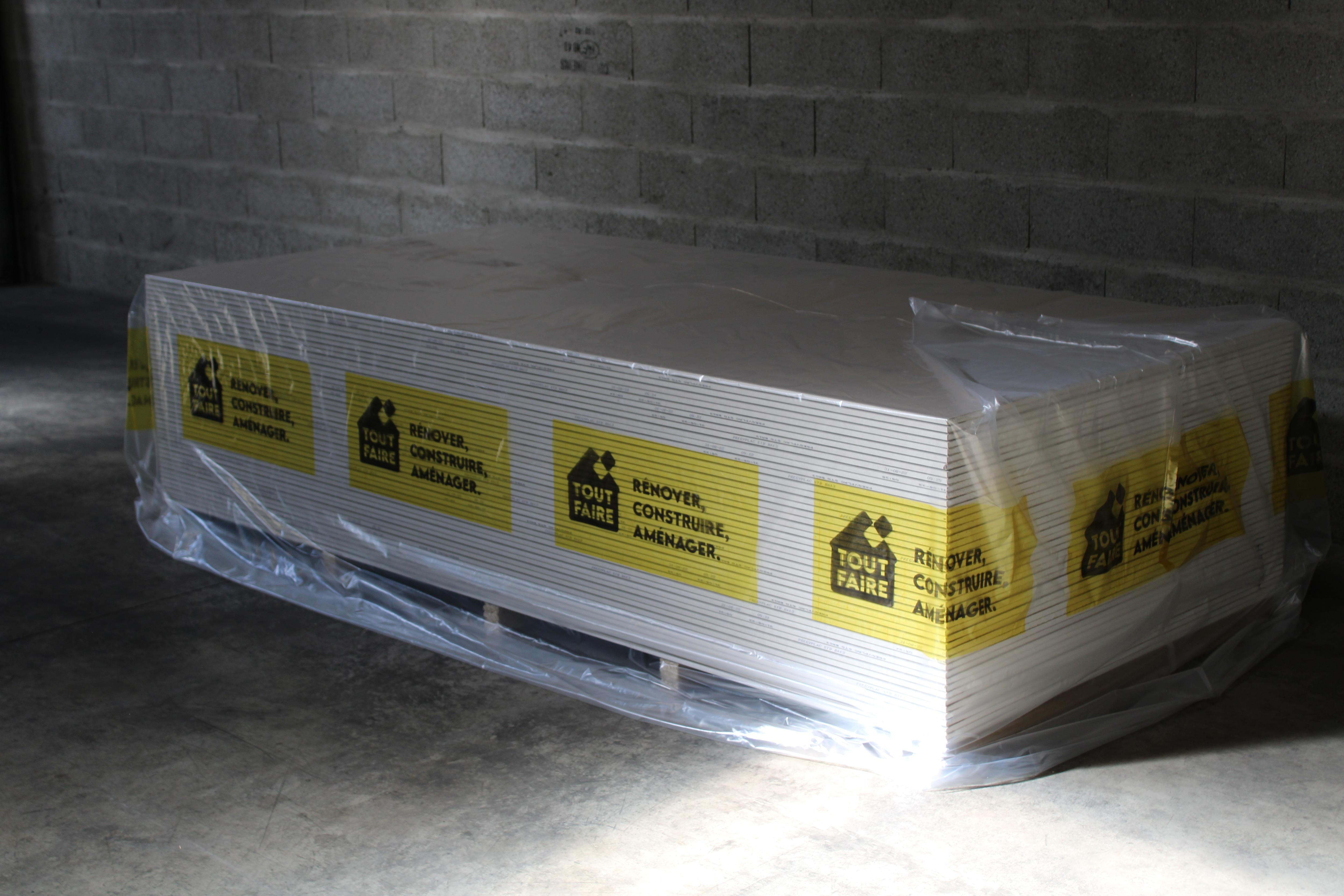 Housse palette pour plaques de plâtre – 4500 x 1800MM - Transparente avec logo Tout Faire