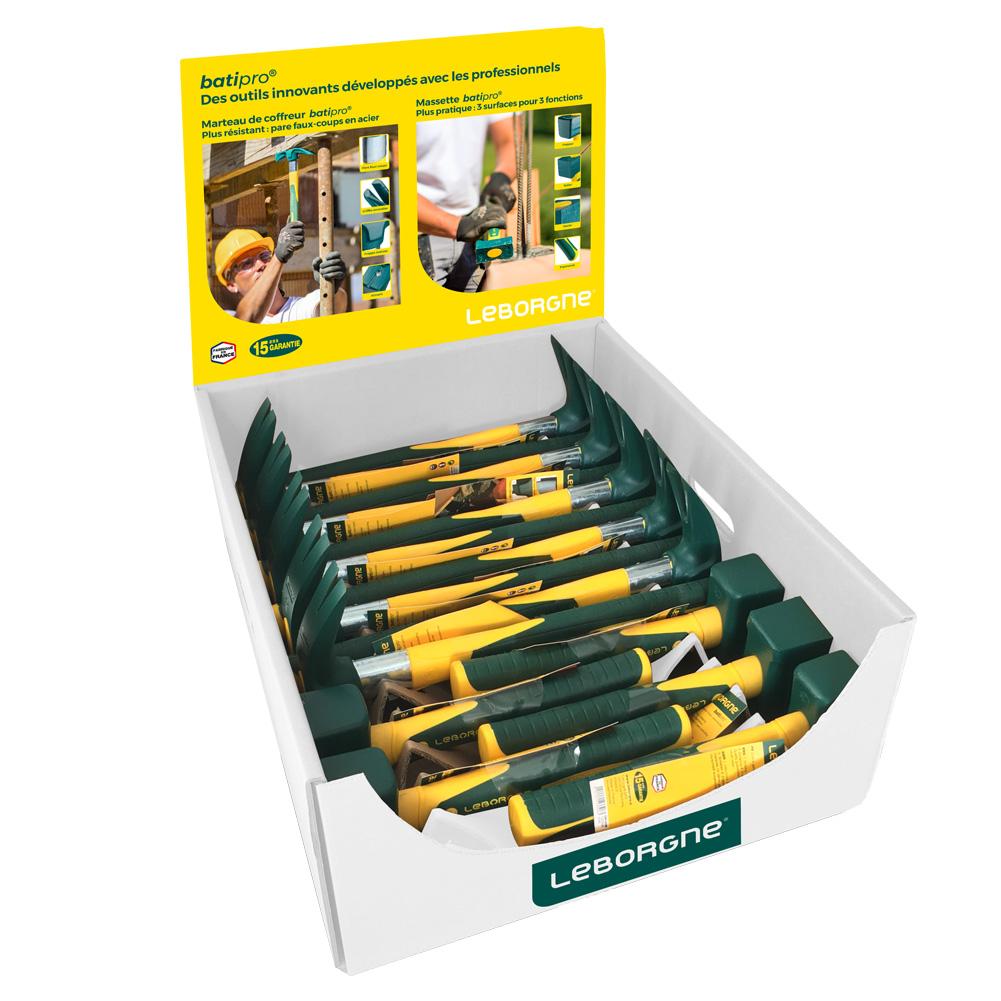 BOITE PRÉSENTOIRE 10 MARTAUX COFFREUR