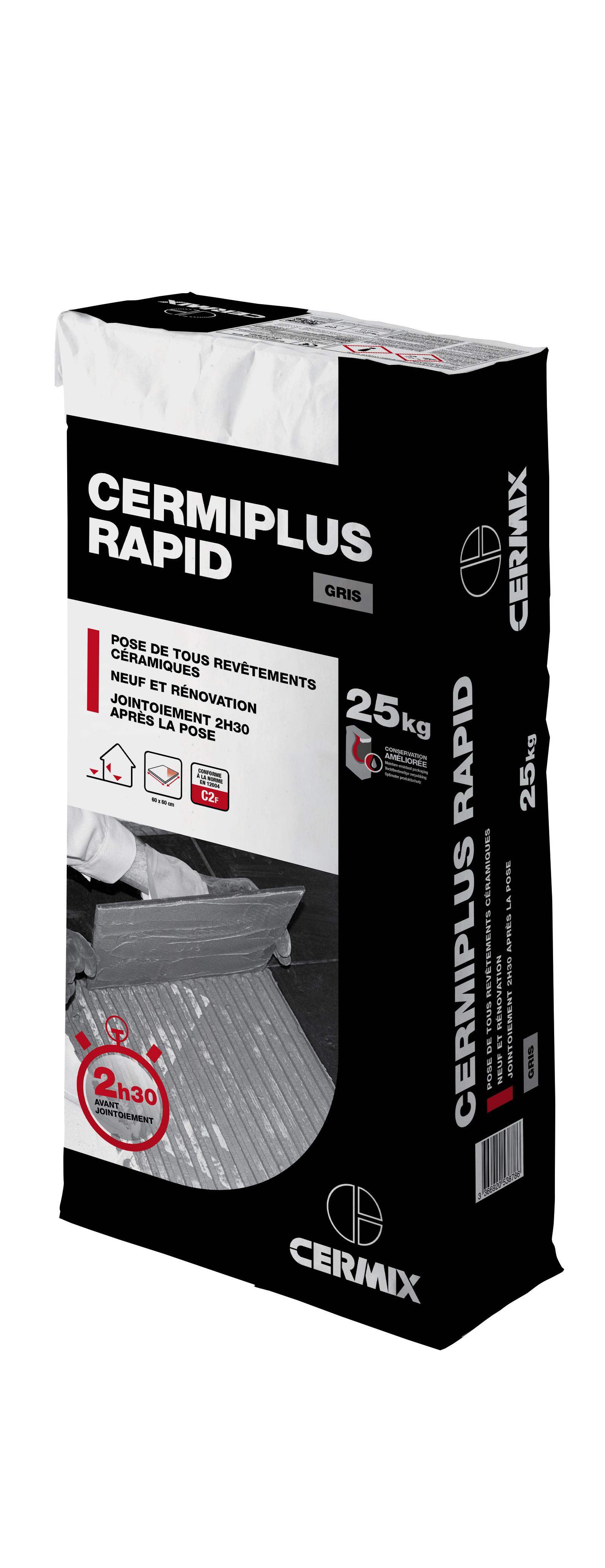 CERMIPLUS RAPID 25 KG GRIS