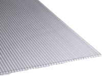 Plaques planes polycarbonate alvéolaire PCMW Double parois 16 mm 2.50 m x  0.98 m - Cristal