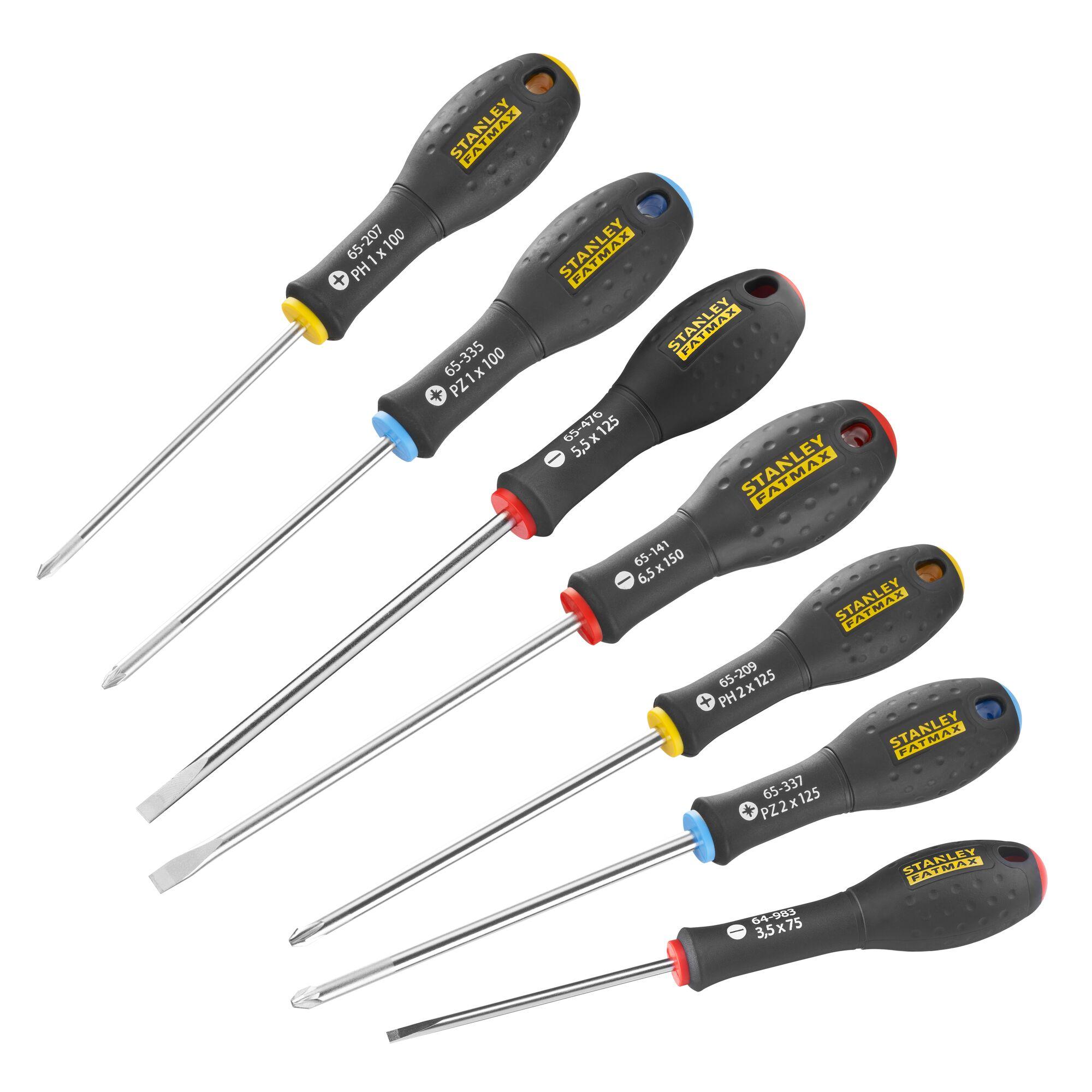 Jeu de tournevis électricien et mécanicien + Phillips + pozidriv FATMAX - 7 pièces