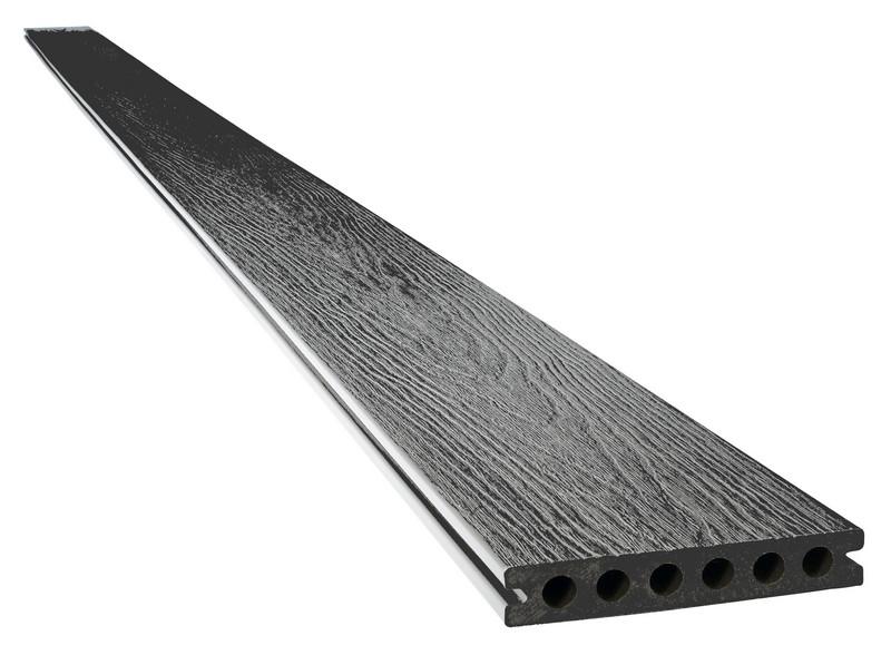 LAME DE TERRASSE COMPOSITE BROOKLYN GRIS ARDOISE 22.5 X 138 X 3600 MM