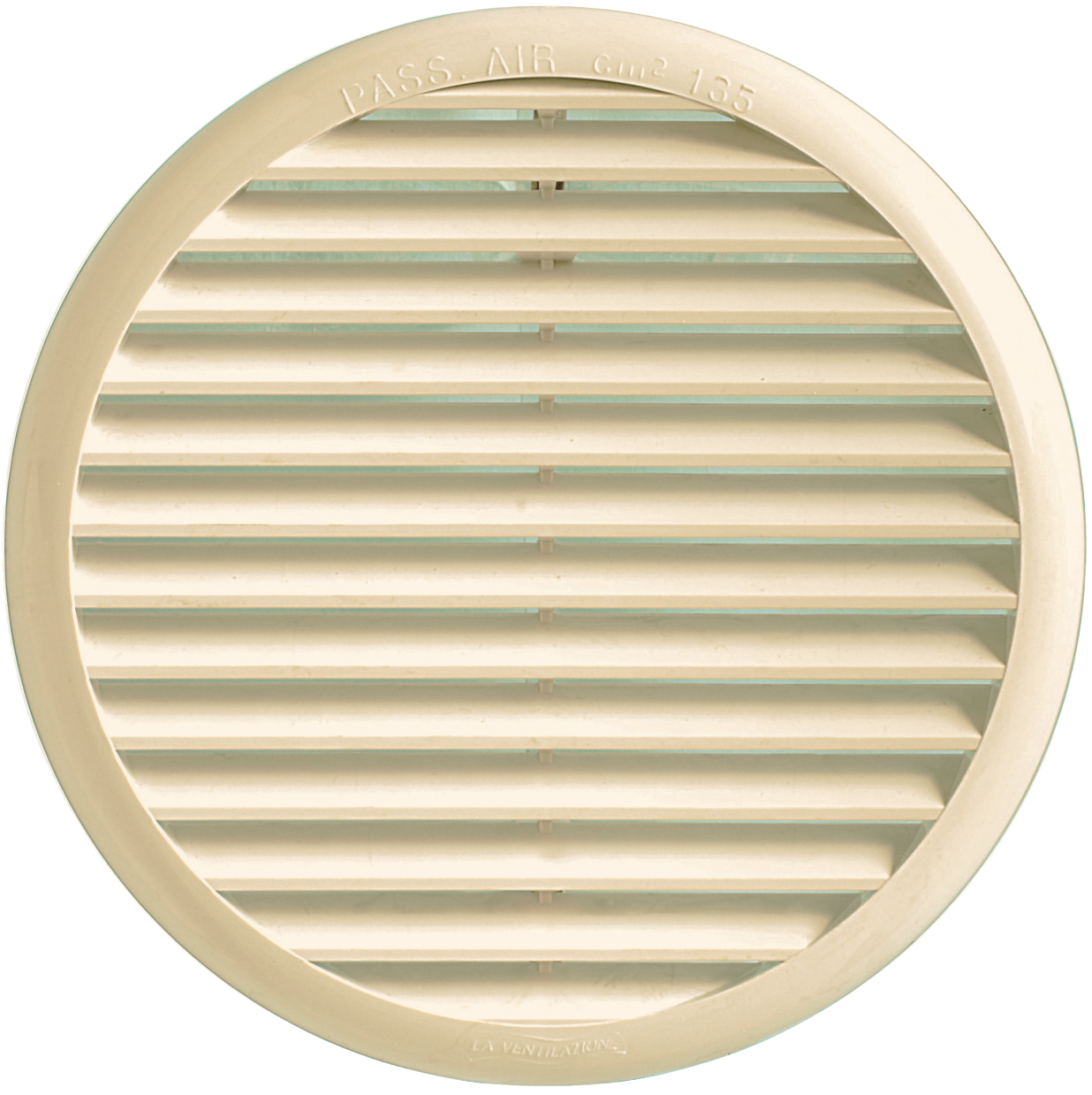 Grille PVC avec moustiquaire Sable A 125 - Ø 80MM 