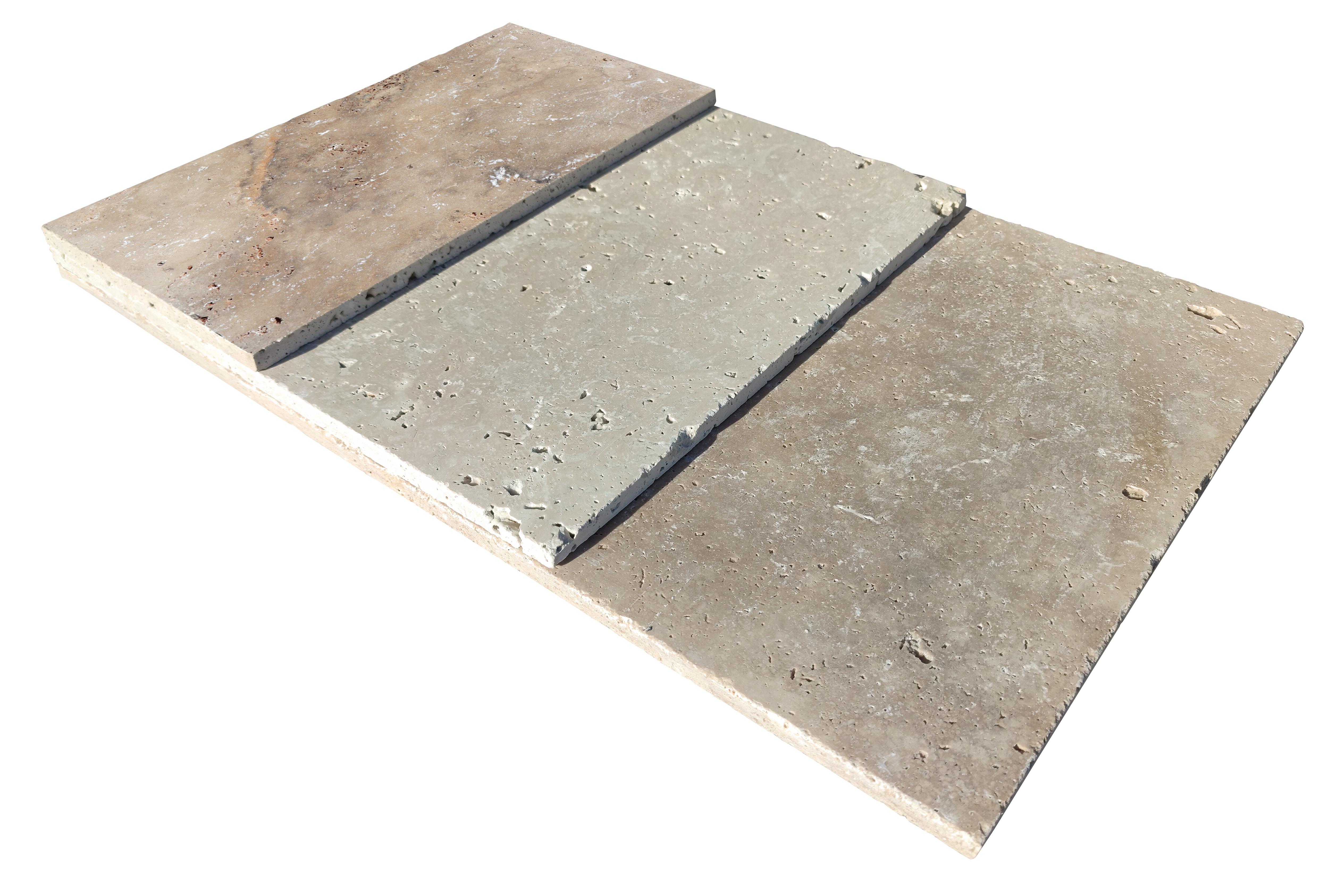 Module 3 formats CAPPADOCE MIX ép. 1,2CM - Travertin vieilli bord antique