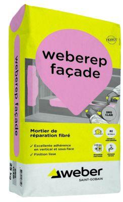 Mortier fibré de réparation de façade WEBEREP FACADE 25kg