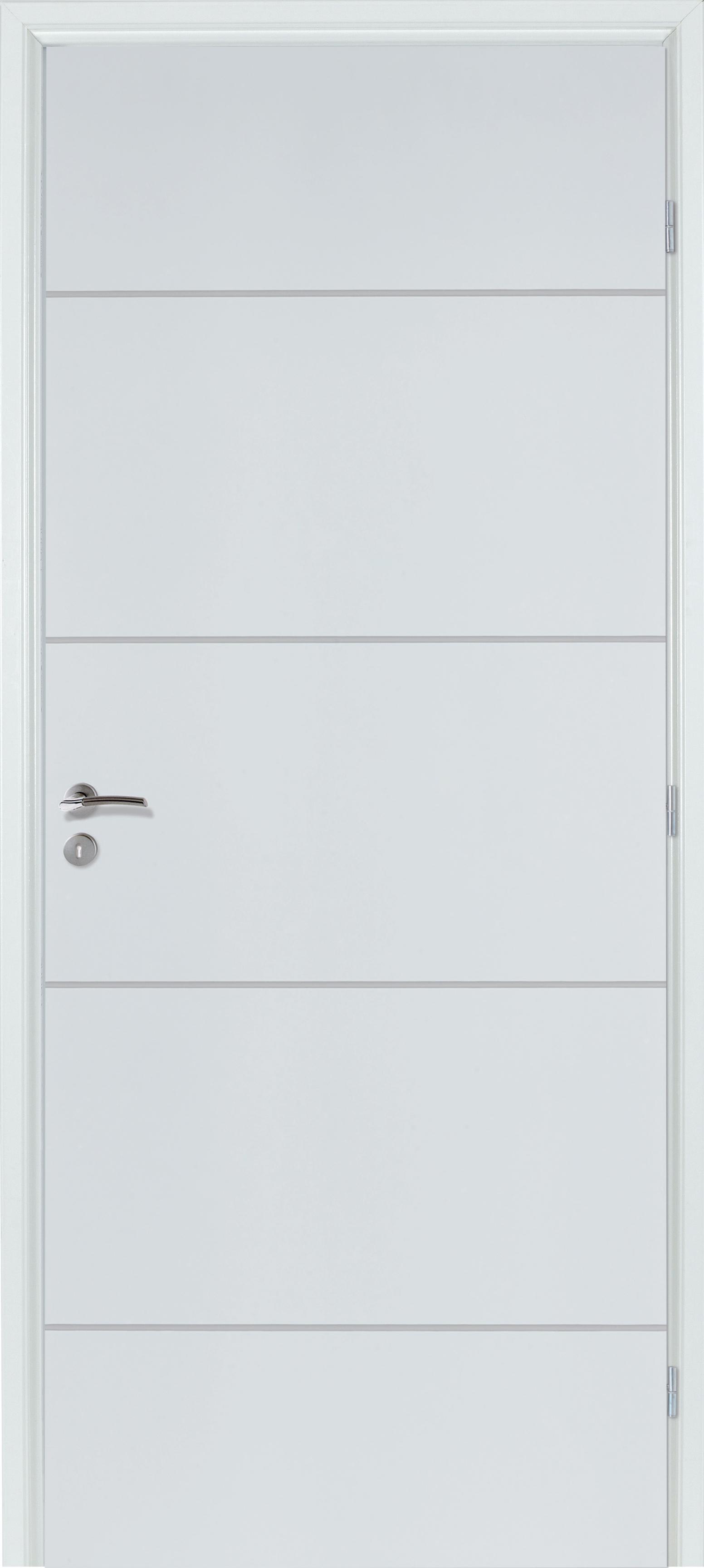 Bloc-porte KETCH à Recouvrement Alvéolaire - Huisserie Neolys 90x49mm  - Serrure Bec BCC - Poussant Gauche - 204x63cm 