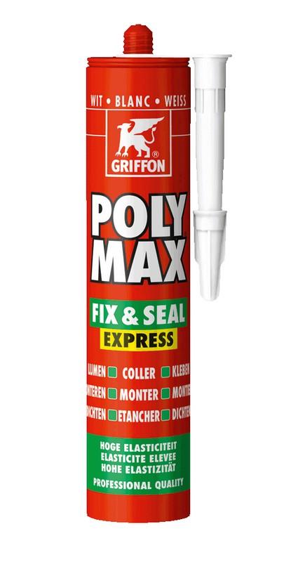 Colle et mastic d'étanchéité POLY MAX FIX&SEAL EXPRESS Blanc 425g - Griffon