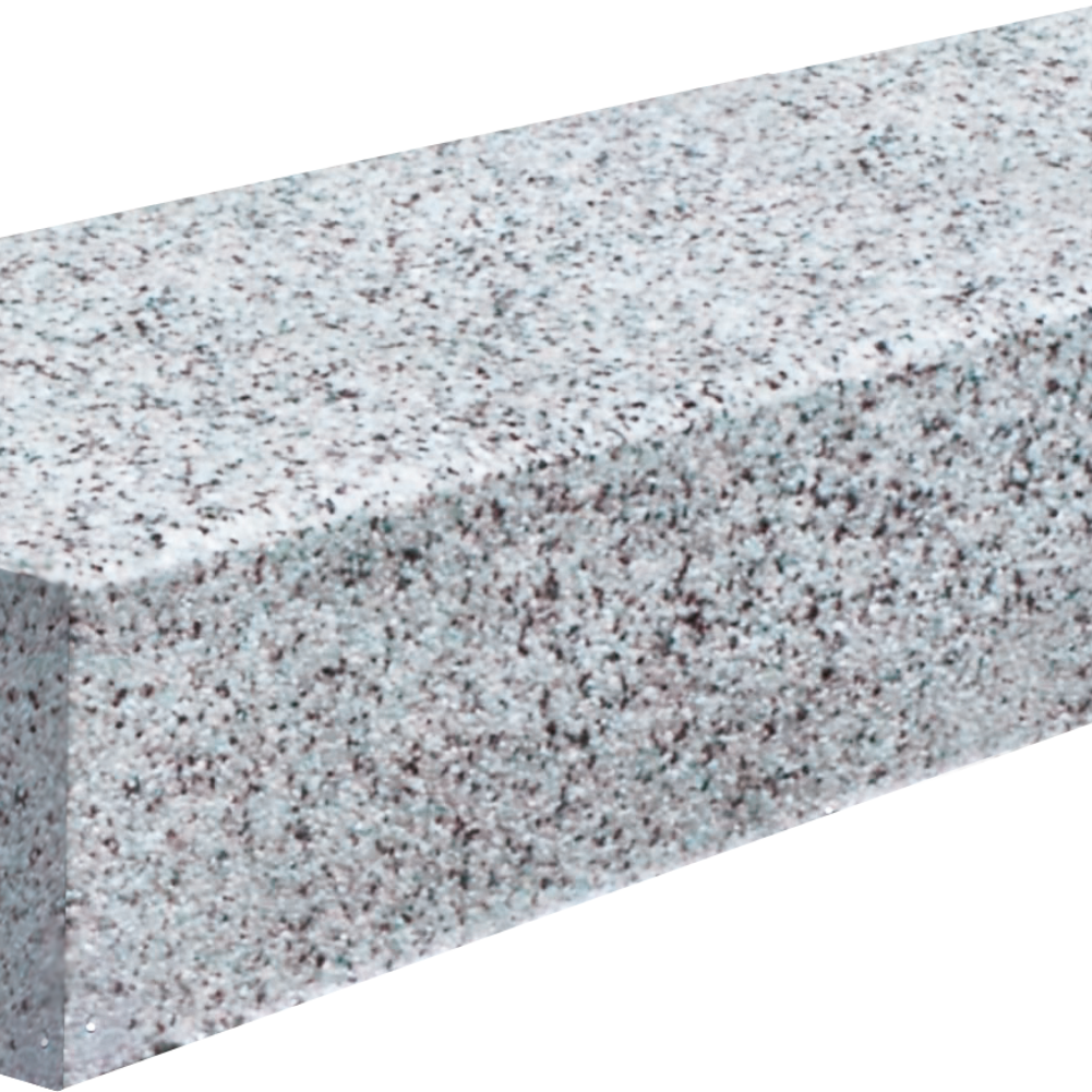 BLOC MARCHE GRANIT FLAMME BORD DROIT CHANFREINE LONDON 35 X 100 X 15CM