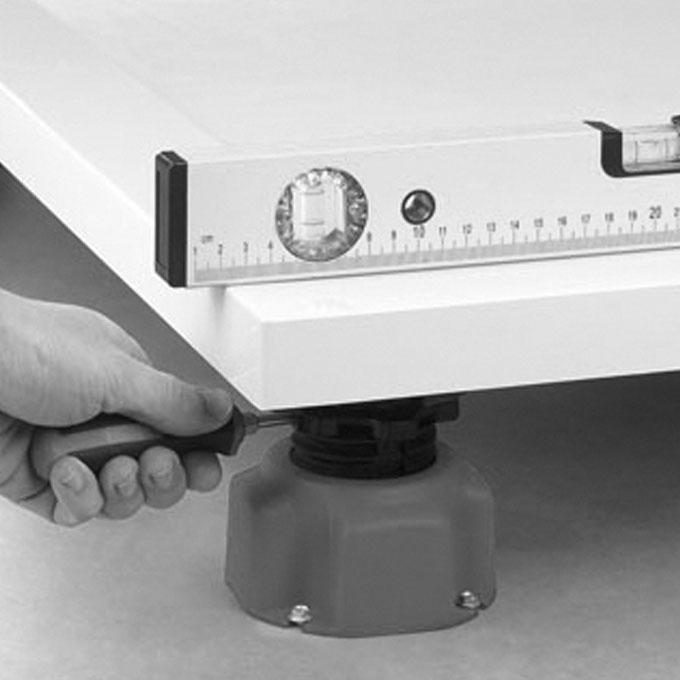 Pieds réglables pour receveur de douche NIV'EAU - Lot de 4