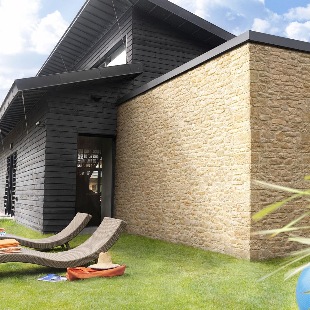 Parement CAUSSE +/-0,5m2 ép.3cm - Coloris Terre de Sienne