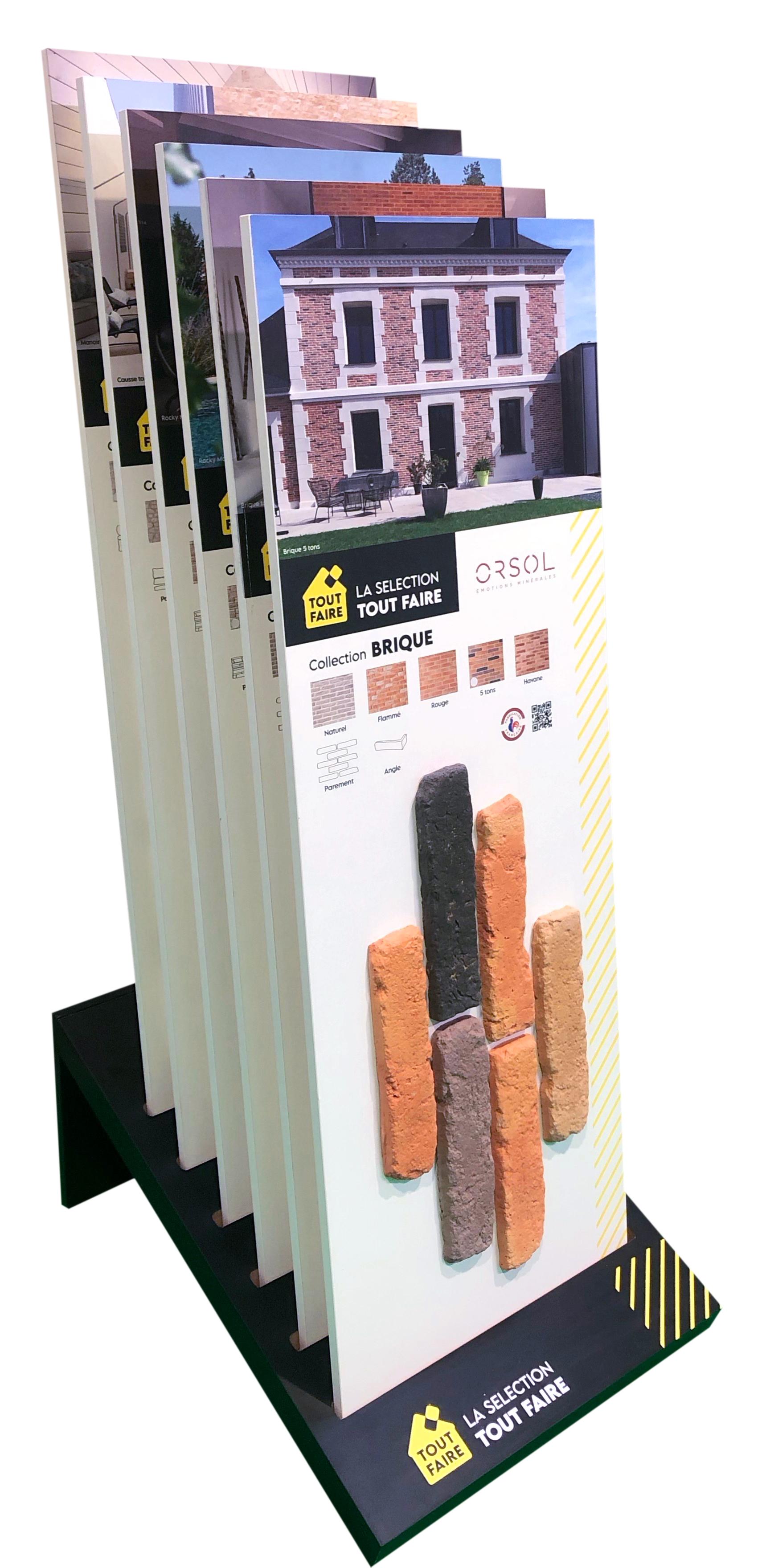 Crémaillère Expo Parements stocké Plateforme ORSOL-  6 Pnx : PANTF-MIN-RM7/RM5/PDC5/P1/B5T/B2