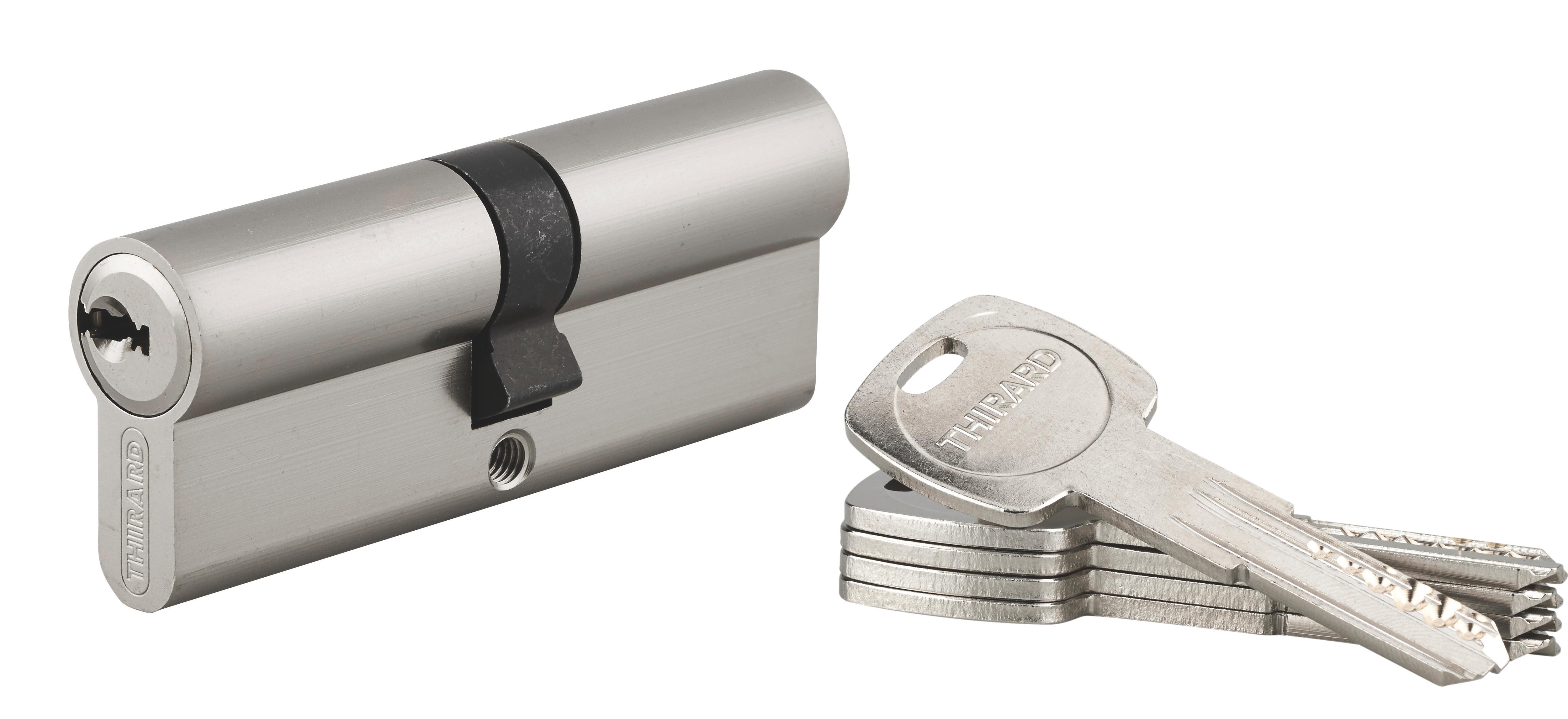 Cylindre trafic 6 40MM x 40MM nickel 5 clés - Thirard