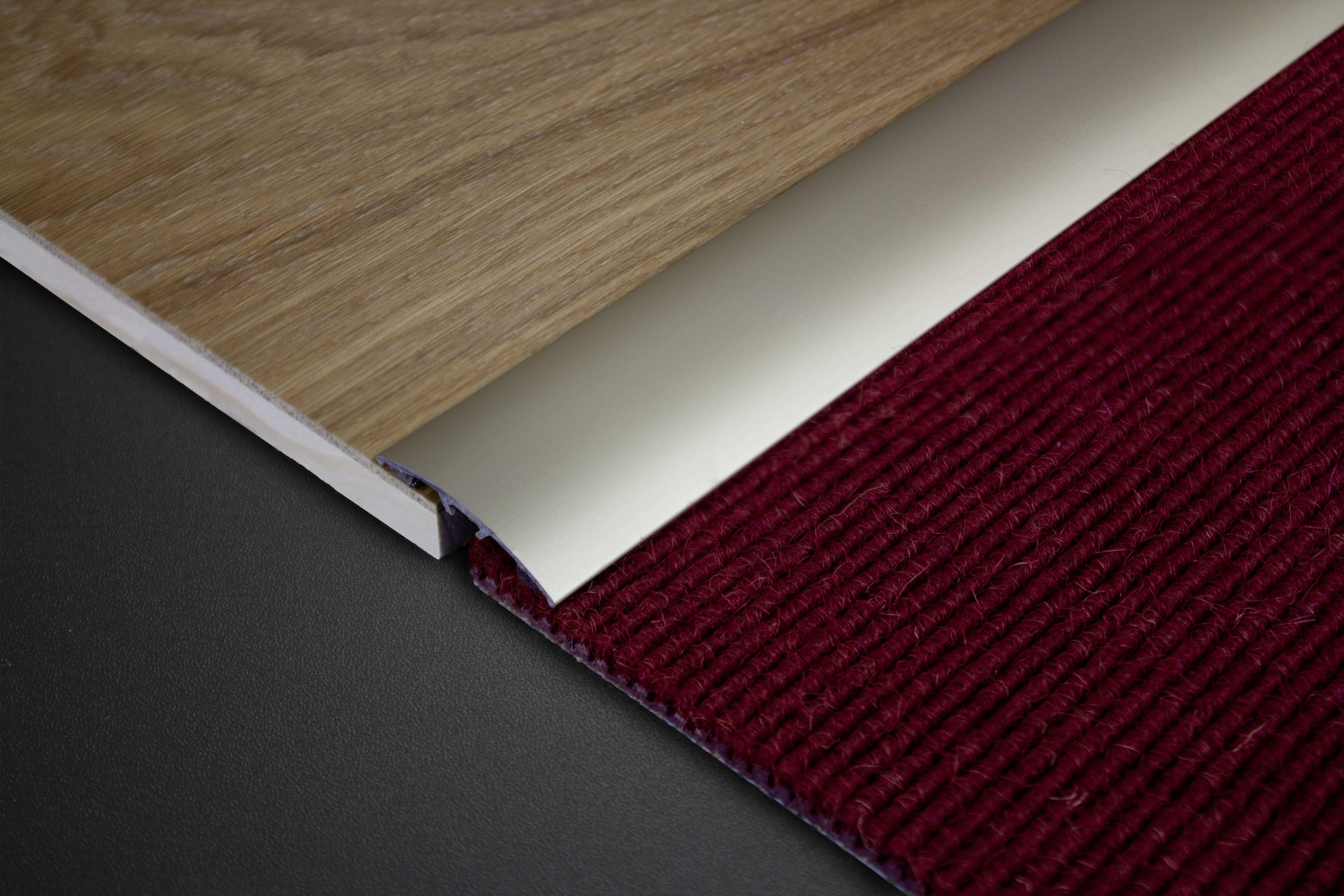 Profilé de compensation et de transition MULTIFLOOR Transition à percer Titane - Longueur 100 cm - Largeur 40 mm - MFAE 4000-T/100