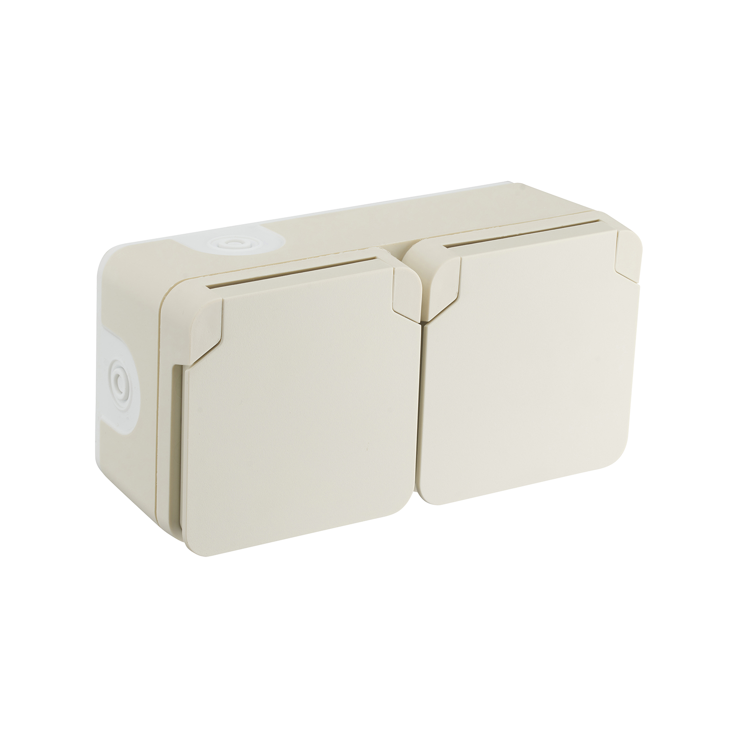 Double prise IP55 2P + T - Horizontale - Sable