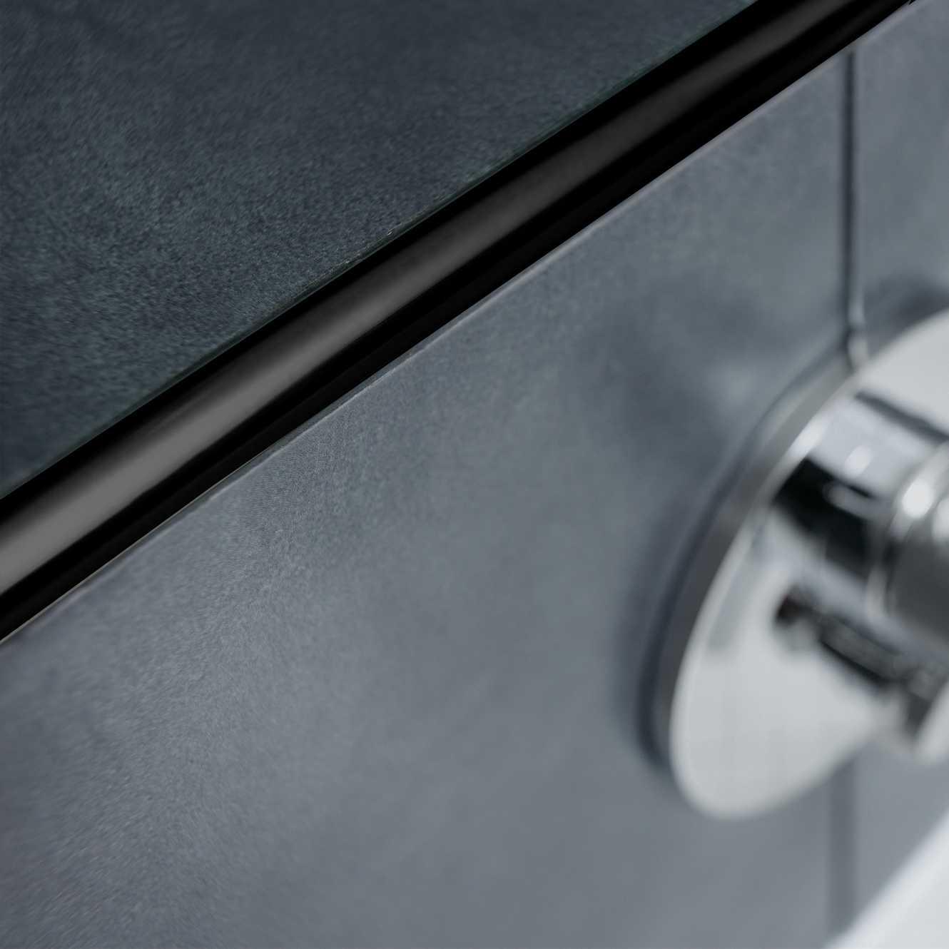 Profilé de finition 1/4 rond fermé DURONDELL Longueur 250 cm Ht 10 mm Alu Noir mat - DRACM 1011/250