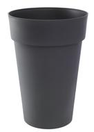 Vase rond haut TOSCANE 67L gris anthracite polypropylène Ø46 cm