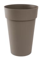 Vase rond haut TOSCANE 67L taupe polypropylène Ø46 cm