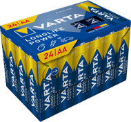 Pile Alcaline VARTA  Longlife Power  AA/LR6 - Lot de 24 unités