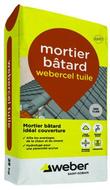 Mortier bâtard (chaux et ciment) pour l'assemblage et la fixation tuile WEBERCEL TUILE 25kg
