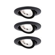 Spot encastré orientable 70° Ø82MM LED intégrée 4,8W 580lm 3000K noir 230V - 3 unités