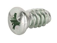 Vis euro Pozidriv Tête bombée D9 Acier zingué 6,3x12 Blister de 12