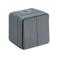 Double va et vient  CYKLONE IP55 - Anthracite
