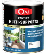 Peinture Multi Supports TOP3+ OXI - Noir Ral 9005 Satiné - Pot de 2,5L