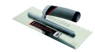 Platoir à colle inox dent château avec manche bi-matière - 10x270x130mm
